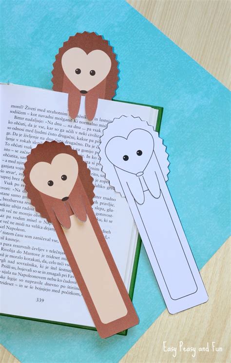 Printable Hedgehog Bookmarks Easy Peasy And Fun