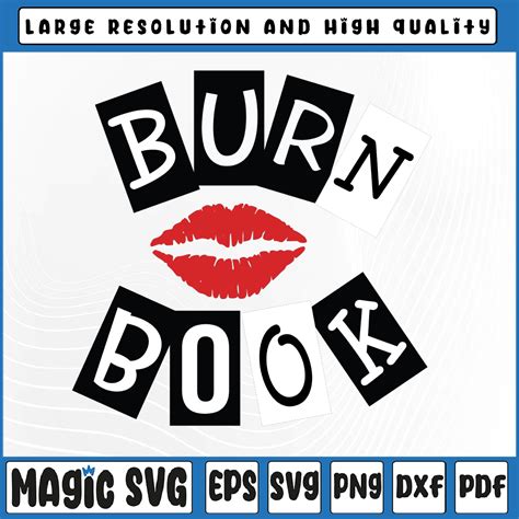 Mean Burn Book Svg Mean Girls Inspired Svg Burn Book Digi Inspire Uplift