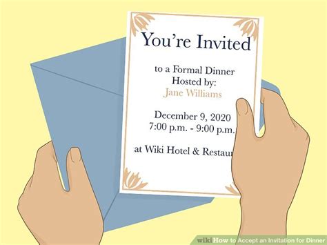 3 Simple Ways To Accept A Dinner Invitation WikiHow