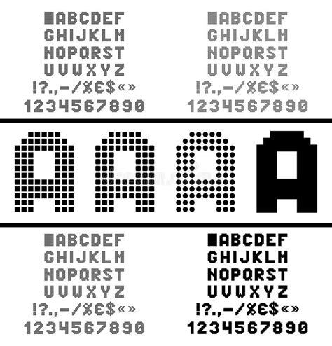 Vector Pixel Alphabet Stock Vector Illustration Of Element 26779723
