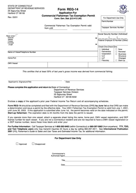 An aspect of fiscal policy. Form Reg-4-Rev.03/01-Application For Commercial Fisherman ...