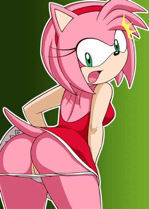 Rule 34 1girls Amy Rose Anthro Ass Bottomless Color Dat Ass Dress Female Female Only Fur Furry