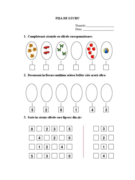 Fise De Lucru Matematica Grupa Mare