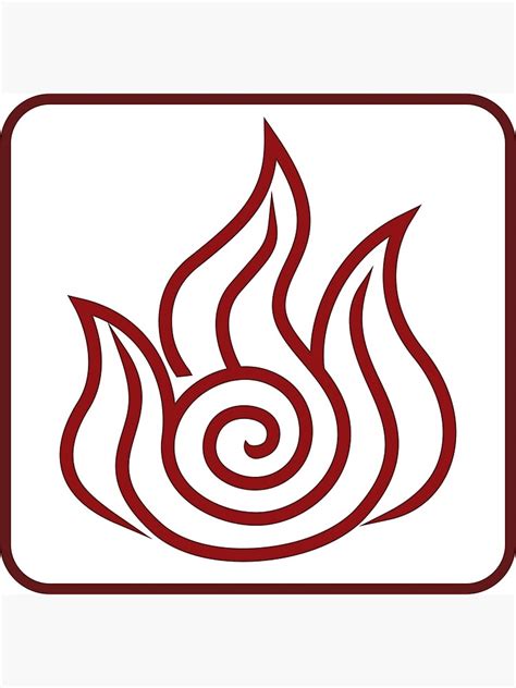 Fire Nation Symbol Avatar The Last Airbender Metal Print For Sale