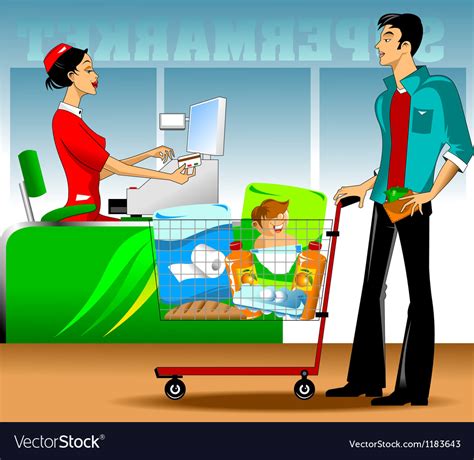 Buyer and seller Royalty Free Vector Image - VectorStock