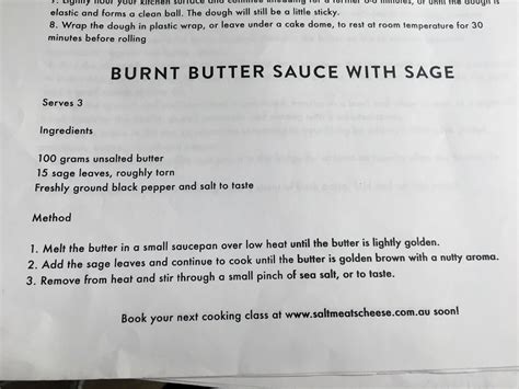 Burnt Butter Sauce With Sage Pasta Sage Butter Sauce Burnt Butter