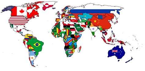 World Flag Map By Dinospain On Deviantart