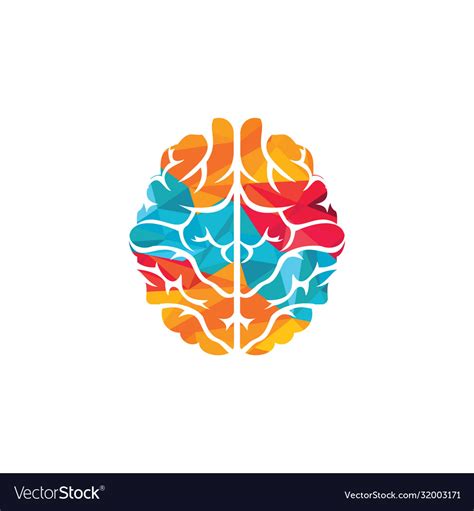 Creative Brain Logo Design Royalty Free Vector Image