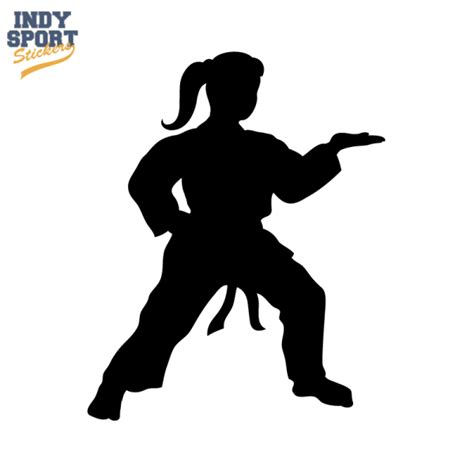 Martial Arts Karate Female Girl Silhouette Indy Sport