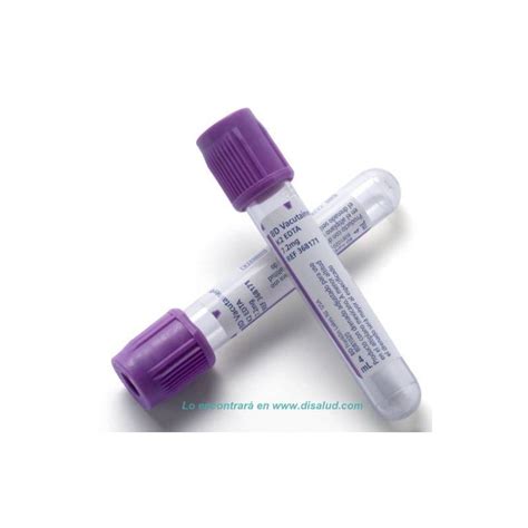 BD Vacutainer Tube 100 Pcs 4 Ml Hematology EDTA K3 13x75mm Plastic