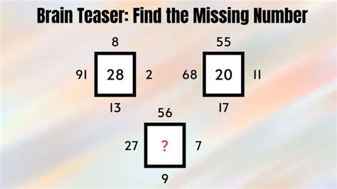 Brain Teaser Find The Missing Number In This Reasoning Puzzle