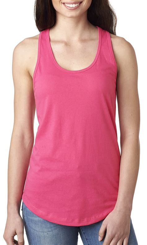 Next Level Apparel The Next Level Ladies Ideal Racerback Tank Top Hot Pink S