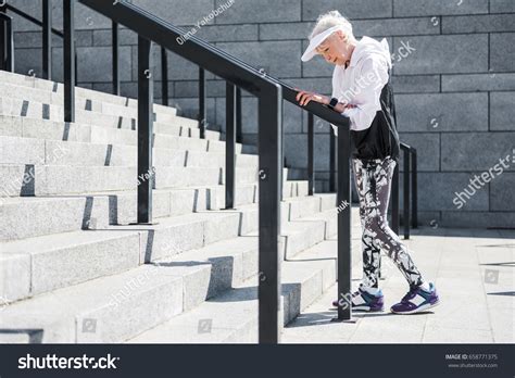 Exhausted Old Woman Having Time Rest Stock Photo Edit Now 658771375