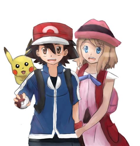 Ash And Serena By Pikarty10 On Deviantart