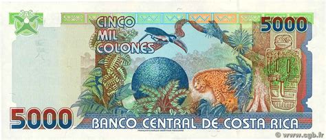5000 Colones Costa Rica 2005 P268ab B912225 Banknotes