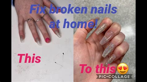 How To Fix A Cracked Or Broken Acrylic Nail At Home Youtube