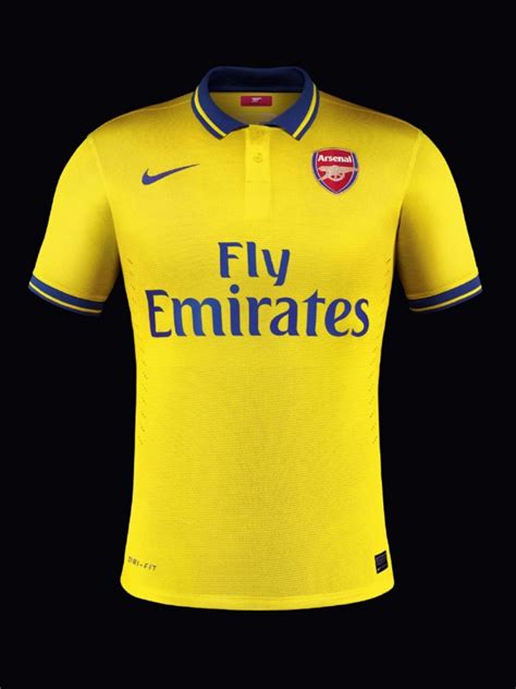 New Arsenal 201314 Away Kit Launched Yellow With Just A Soupçon Of