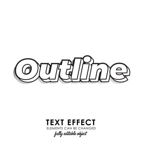 Premium Vector Outline Premium Text Style