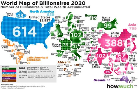 In One Map How Many Billionaires Are In The World Europe Map Map
