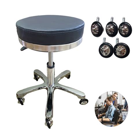 Qoo10 Black Salon Adjustable Stool Hydraulic Rolling Chair Non Hair