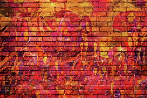 Beautiful Brick Wall Graffiti Mixed Media By Clive Littin