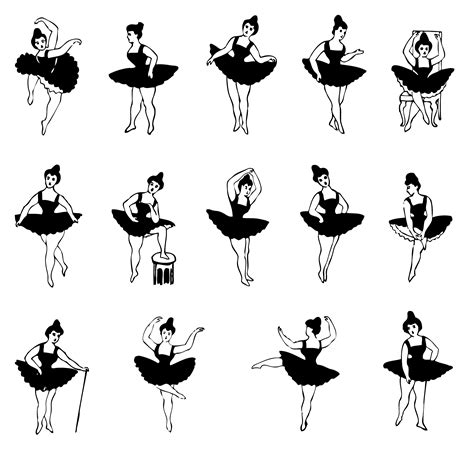 Vintage Ballet Dancers Set Free Clip Art
