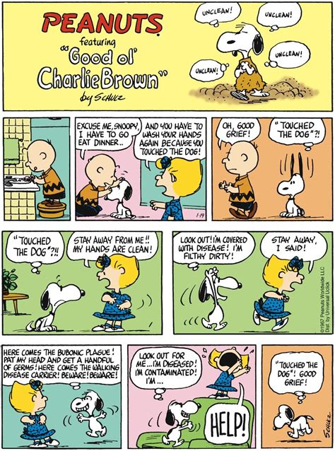 peanuts by charles schulz for january 19 2014 snoopy funny peanuts comic