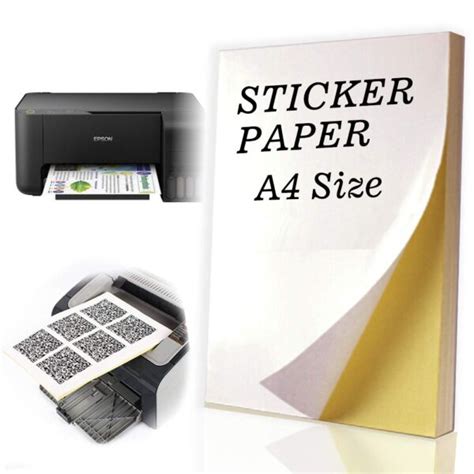 A4 Size Sticker Paperlabel Sheetssticky Self Adhesive Matte Surface