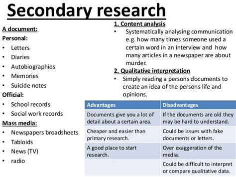 Types Of Secondary Research Methods