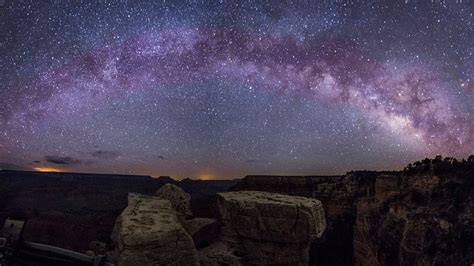 The Milky Way Over Mather Point In The Grand Canyon Grand Canyon