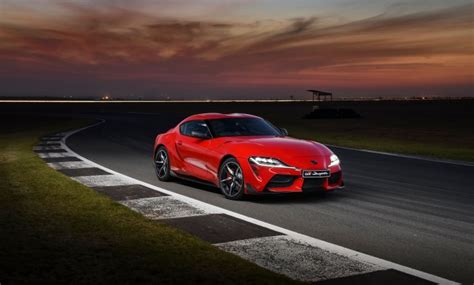 Download 816x2260 Toyota Gr Supra Road Red Sport Cars Wallpapers For