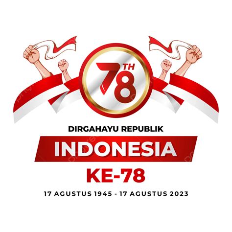 Greeting Card Of Hut Ri 78 Indonesian Independence Day 2023 With Red