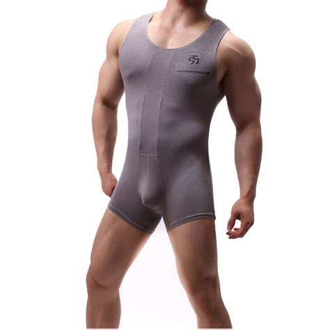 Sexy Mens Onesie Underwear Wrestling Singlet Undershirts Gay Leotard