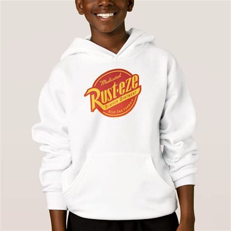 Cars 3 Rust Eze Logo Hoodie Boys Size Youth Xs White Gender Male