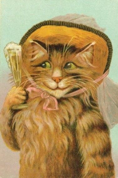 Vintage Cat Cats Illustration Cats And Kittens Cat Art