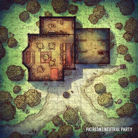 Roadside Tavern Battlemaps Dnd World Map Fantasy World Map Dungeons