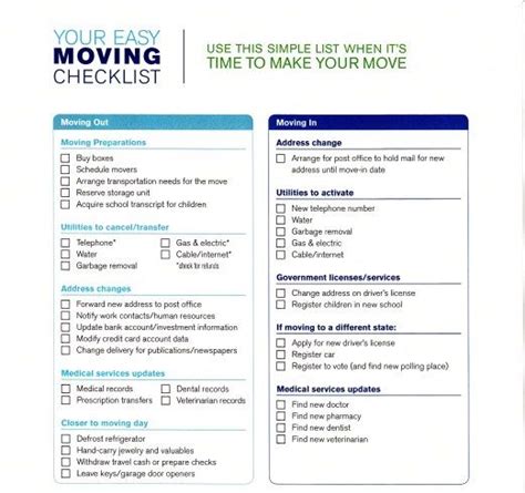 Moving Checklist And Scheduling Template For Microsoft Excel Moving