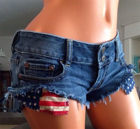 American Eagle Denim Shorts Size 4 Artist Jeans Cutoffs American Flag Pockets
