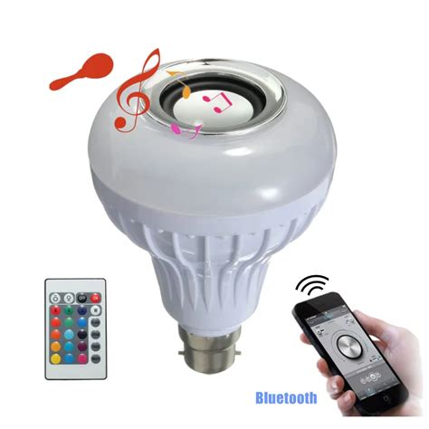 Ac100 240v 12w B22 Led Rgb White Wireless Bluetooth Speaker Light Bulb