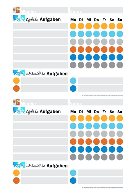 Lll ⭐ gutscheinvorlagen und vordrucke 100% kostenlos selber gestalten ausdrucken verschenken und freude.dank dem kostenlosen vordruck vom perfekten geschenk profitieren. Checkliste für die täglichen Aufgaben - kostenloser Download | Tagespläne für kinder ...