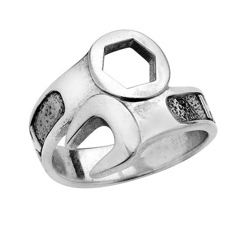 Mens Sterling Silver Harley Davidson ® Wrench Ring By Mod Jewelry