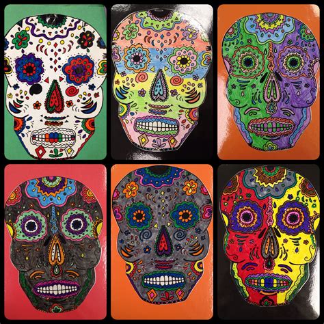 Day Of The Dead Halloween Art Lesson Plan Dia Des Muertos Mexican