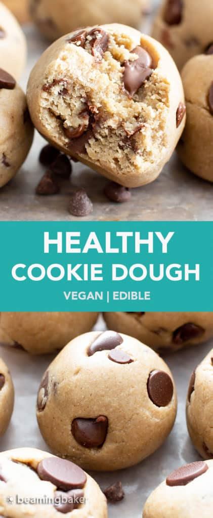 Very healthy for your heart! Healthy Vegan Cookie Dough Recipe (Edible!) - Beaming Baker