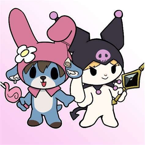cosplaying my melody and kuromi ~ art by thaasteo by rockingbeatlp on deviantart