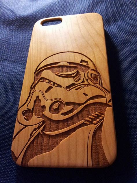 Stormtrooper Wood Phone Case Star Wars Inspired Laser Engraved
