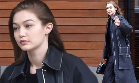 Gigi Hadid Shows Off Her Flawless Makeup Free Complexion As She Heads