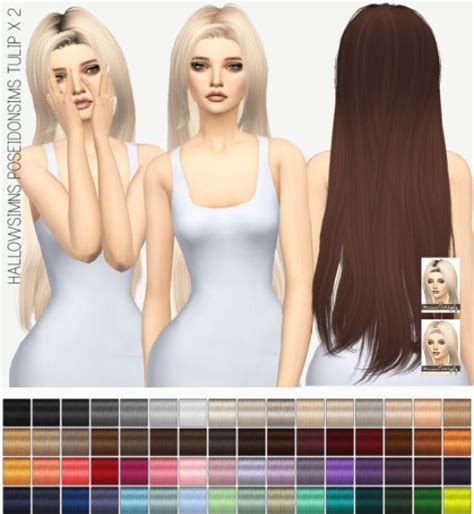Miss Paraply Poseidonsims Tulip Solids And Dark Roots Sims 4