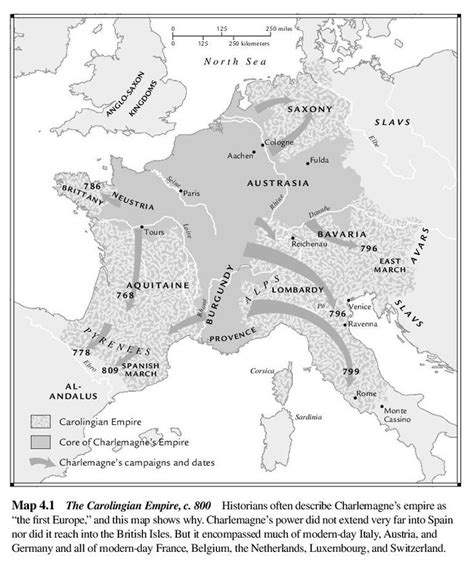 The Carolingian Empire C 800 Carolingian Empire Historical Maps