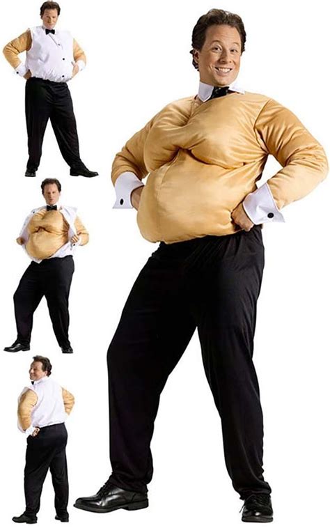 Fat Suit Male Stripper Hens Night Funny Adult Mens Fancy Dress Costume