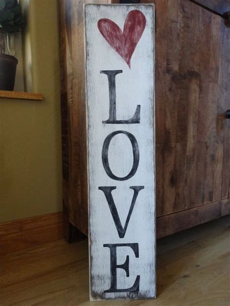 Oversized mid century wooden love wall art the stratton home decor mid century love the stratton home decor mid century love in. Love sign. 10x40 Hand painted wood sign/ Heart wall decor/ Valentines day sign/ Love wall decor ...